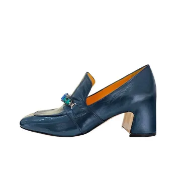 MADISON MAISON Chunky Heel High Heels 6.5cm Women's Marine Blue