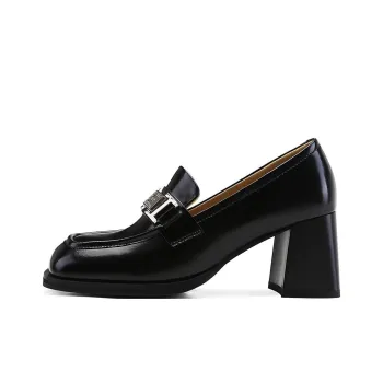 BOSSSUNWEN Chunky Heel High Heels 7cm Women's Black