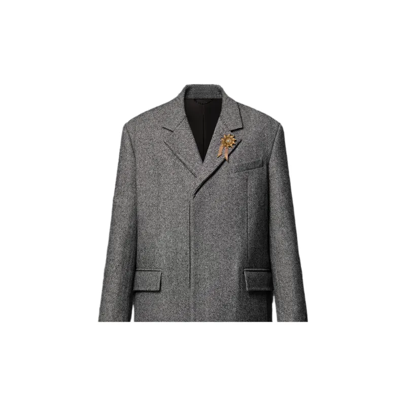 LOUIS VUITTON Tailored Wool Coat-4