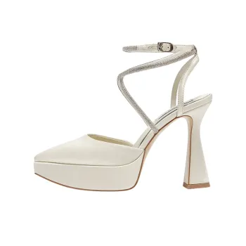 SHOESZOOO Main Yarn Wedding Shoes Chunky Heel High Heels 11.8cm Women's