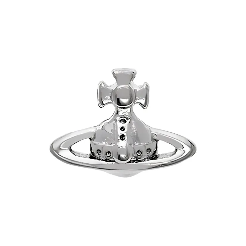 Vivienne Westwood Brass Stud Earrings Unisex Silver-0