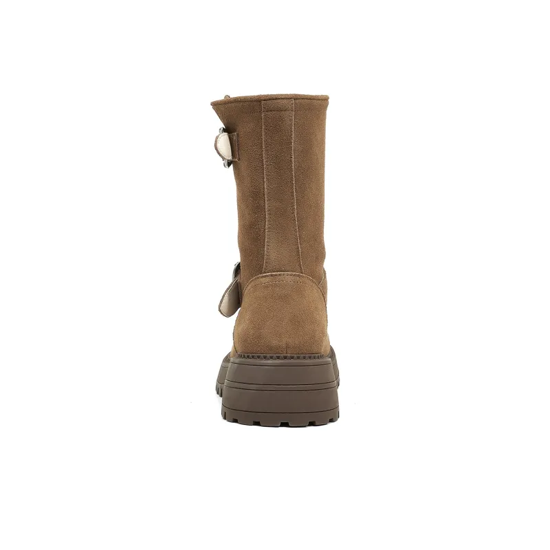 OULISASI Ankle Boots Women's Ecru/Khaki/Umber/Purple/Mocha-13