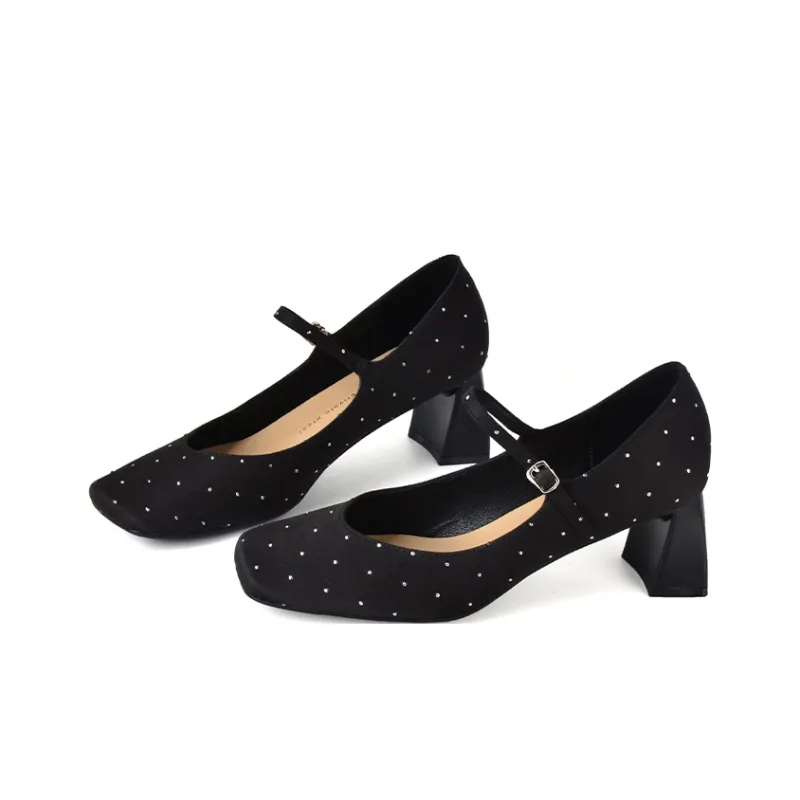 Beijiani Chunky Heel High Heels 6cm Women's-9