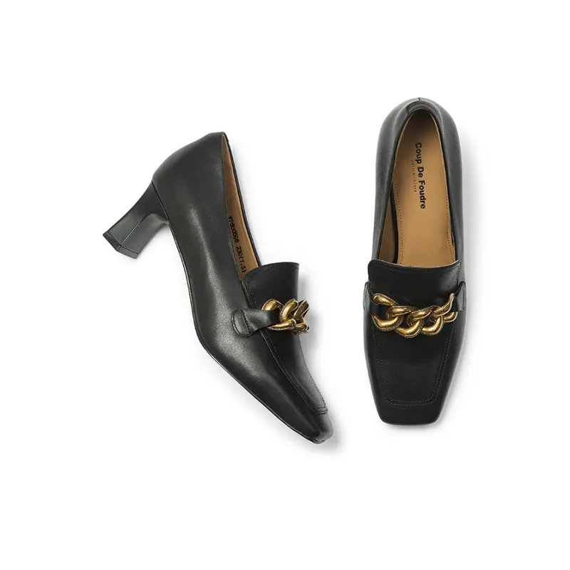 Coup De Foudre Block Heel High Heels 5.5cm Women's-2