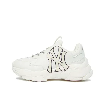 MLB Big Ball Chunky Wear Resistant Height Increasing Low Top Chunky Sneakers Unisex White