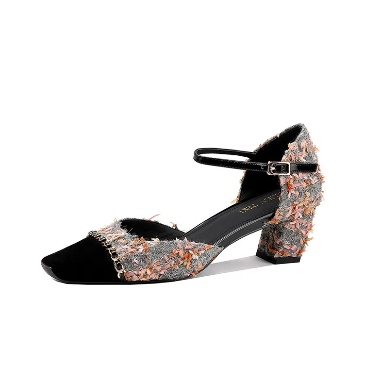 PRETY PEKI Block Heel High Heels 4.5cm Women's-6