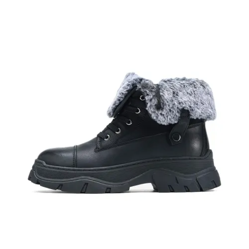 FAIRWHALE Seated Mountain Carving Ankle Boots Men's