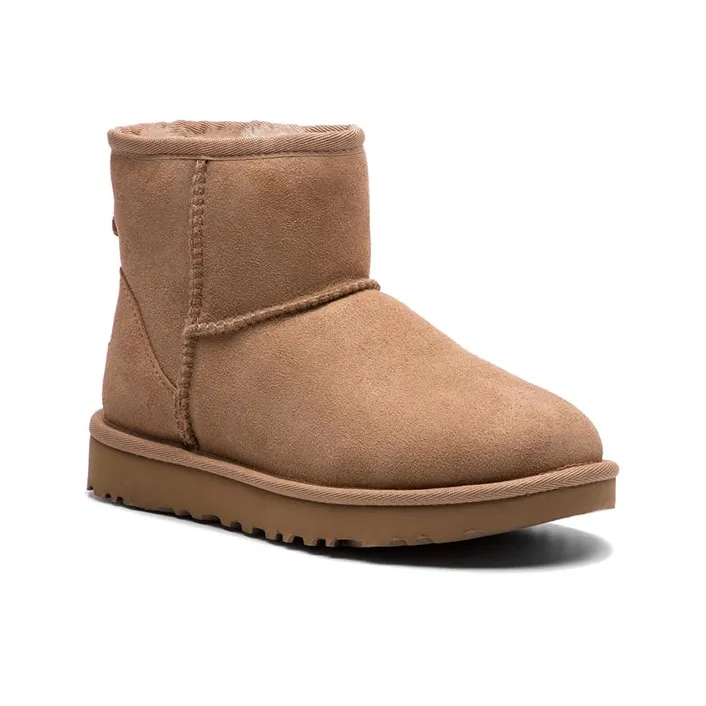 UGG Classic Mini Snow Boots 'Brown Yellow' Women's-1