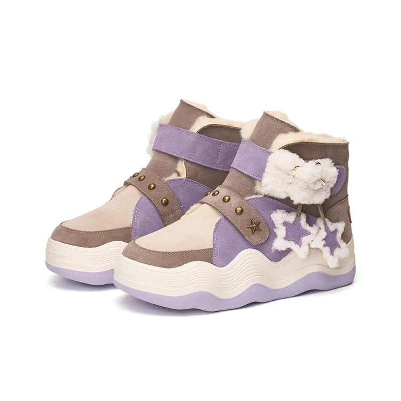 Joy&Mario Thermal Height Increase Short Mid Calf Snow Boots Women's-8