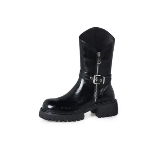 XIAOAJUE Ankle Boots 5cm Women's Black