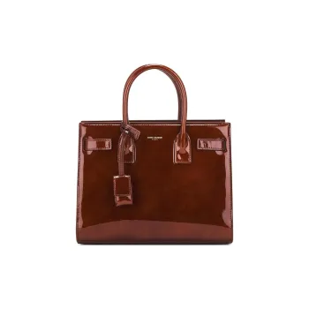 SAINT LAURENT SAC DE JOUR Patent Leather Shoulder Bag, Crossbody Bag, Handbag Women's Red