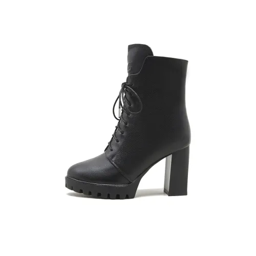 PIERCE GENTRY Ankle Boots 9cm Women's Black