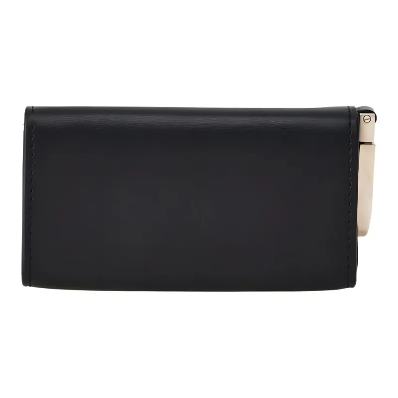 FERRAGAMO Palm Calfskin Clutch Men's Black-2