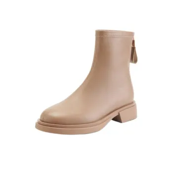 PT'SON Ankle Boots Women's Milk Tea/Black/Milk Tea Down Lining/Black Down Lining