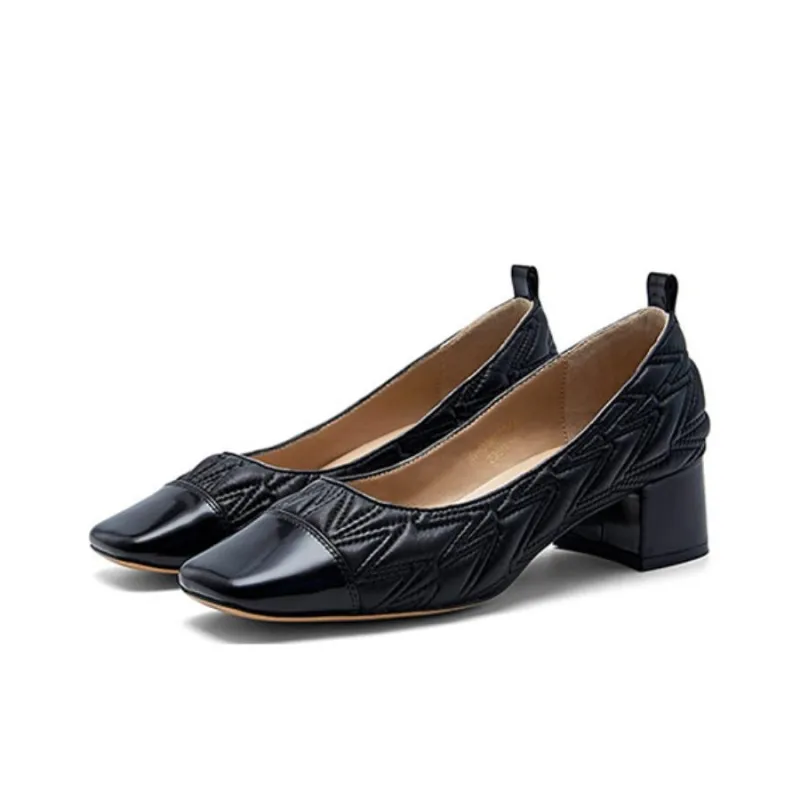 NINE WEST Chunky Heel High Heels 5cm Women's-4