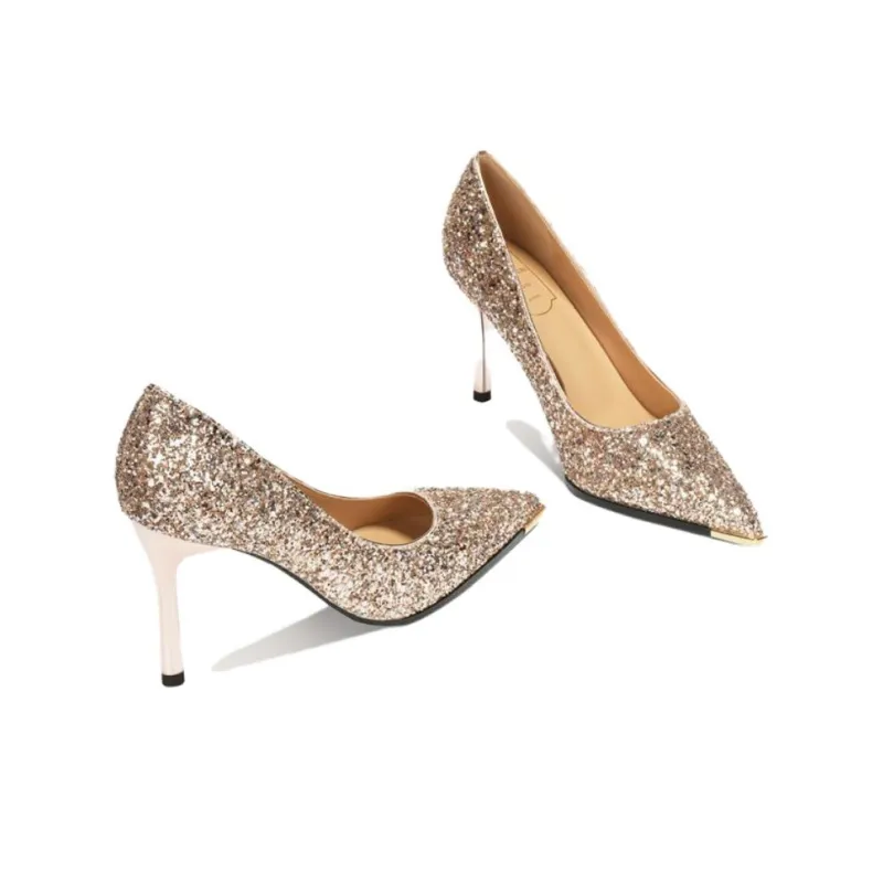 Zubumei Slim Heel High Heels 8CM Women's-12