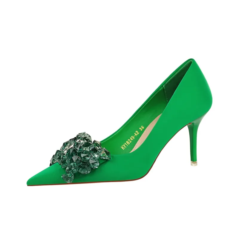 QITUMAUL Slim Heel High Heels Women's-15