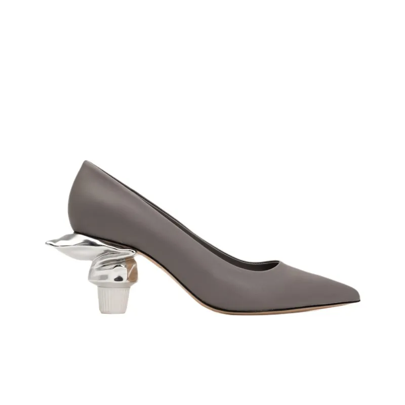 Maison MIHARA YASUHIRO Toothpaste Heel 60mm Leather Pumps-6