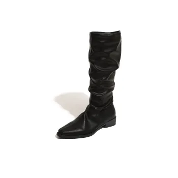 LXVB Slouch Boots Knee-high Boots 3cm Women's