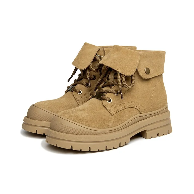 JOSINY Short Martin Boot 4cm Women's Yellow Brown-2