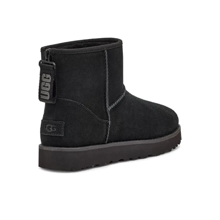 UGG Classic Mini Logo Zip Boot Black Women's-4