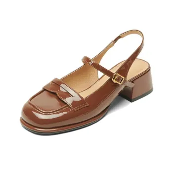 PT'SON Chunky Heel High Heels 4.5cm Women's