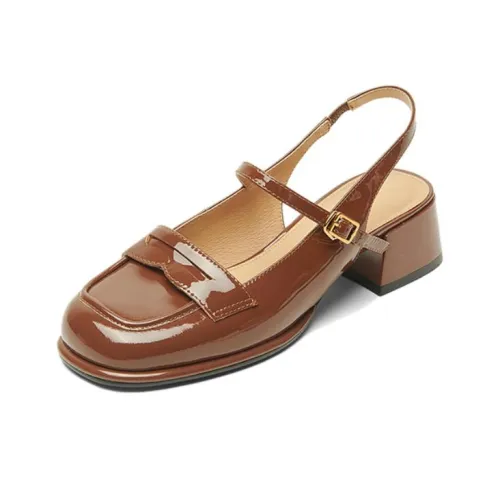 PT'SON Chunky Heel High Heels 4.5cm Women's