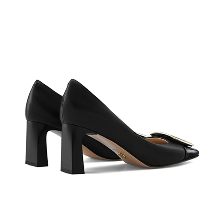 NINE WEST Chunky Heel High Heels 7cm Women's-3
