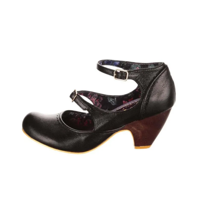 IRREGULAR CHOICE Keep It Classy Chunky Heel High Heels 6.5cm Women's Black-0