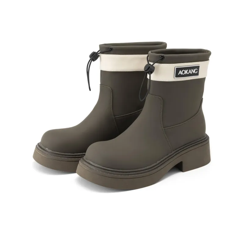 AOKANG Ankle Boots 4.5cm Women's Green-2