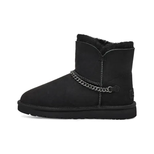 UGG Classic UGG Charm Mini Fleece Lined Black Women's