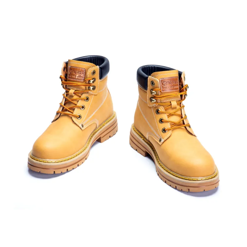 KUX Martin Boots Unisex Yellow Brown/Black-4