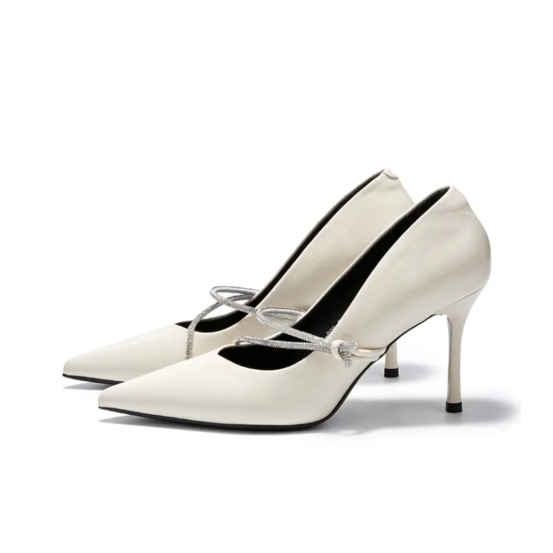 La Chapelle Slim Heel High Heels 8cm Women's-11