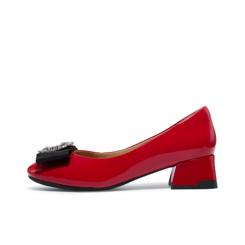 HARSON Chunky Heel High Heels 4cm Women's-4