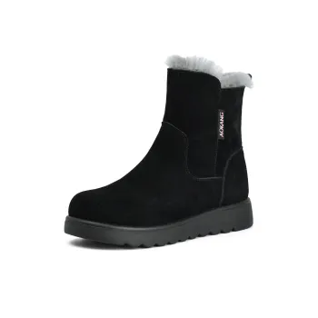 AOKANG Thermal Slip Resistant Short Snow Boots Women's Black