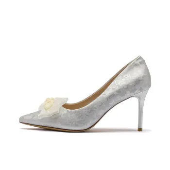 AGSDON Slim Heel High Heels 8cm Women's Silver