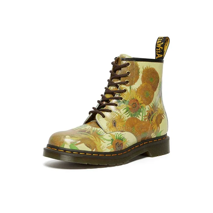 Dr.Martens X The National Gallery 1460 Sunflowers Leather Boots 'Yellow'-2