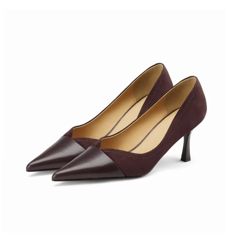 Naiyee High Heels Women's Black/Chestnut/Apricot-10