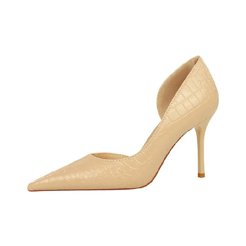 BIGTREE Slim Heel High Heels 8cm Women's-4