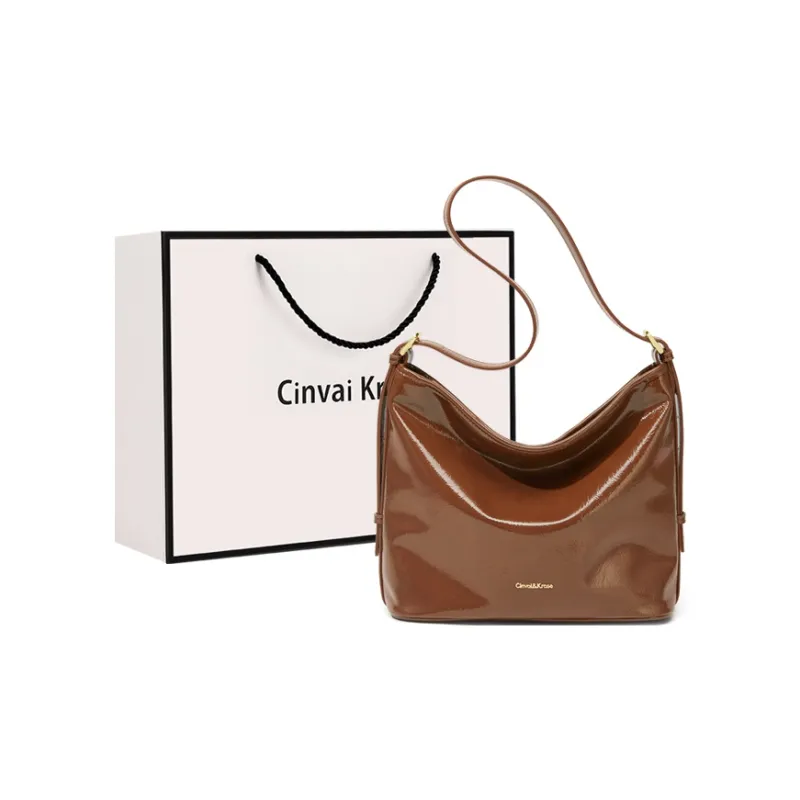 Simvay Clos PU With Synthetic Leather Tote Shoulder Bag Large Size Women's Black/Coffee-6