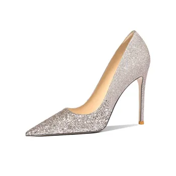Lily Wei Slim Heel High Heels 10cm Women's Champagne