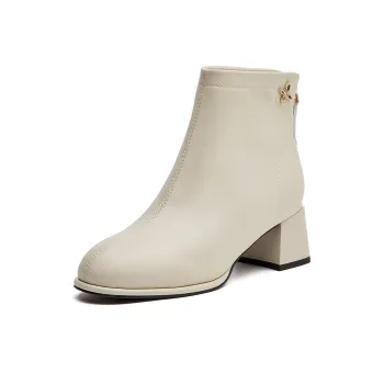 AOKANG Ankle Boots Women's Beige