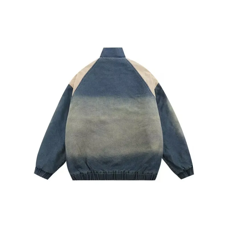 TUSHIFEI Jackets Coats Unisex Denim Blue-1