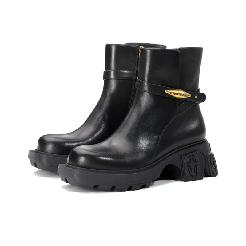DIBO MANNER Astral Series New Arrival Martin Boots Versatile Chunky Heel Ankle Boots-3