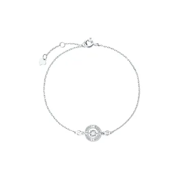 OUBI.YABI 925 Silver Plated White Gold Bracelets Women's