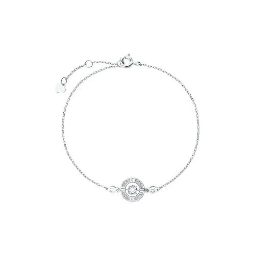 OUBI.YABI 925 Silver Plated White Gold Bracelets Women's