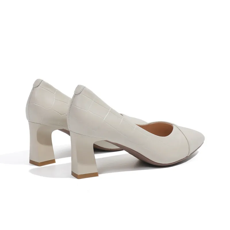 Mulinsen High Heels 6.5CM Women's Beige-4