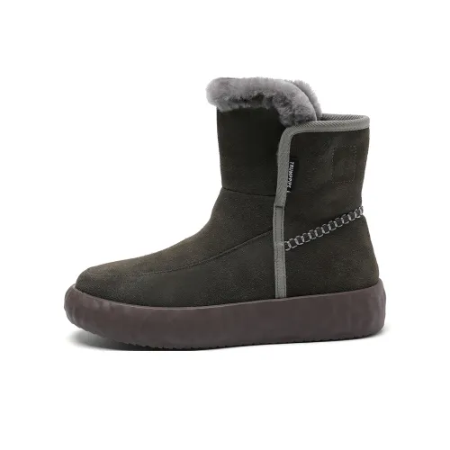 TRUMPPIPE Warm Wear-Resistant Slip-Resistant Short Mid-Calf Snow Boots Men's