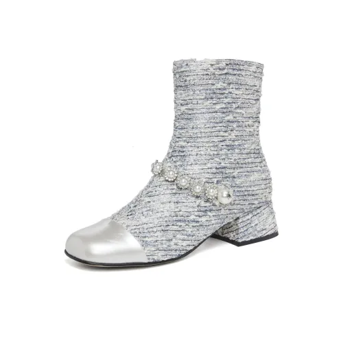 ELLE Ankle Boots Women's Black/Blue Gold