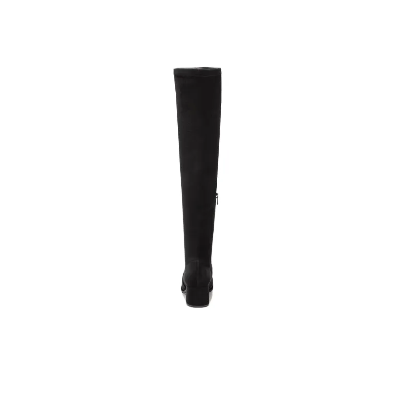 Hush Puppies Knee-High Boots 5cm Women's Black-3